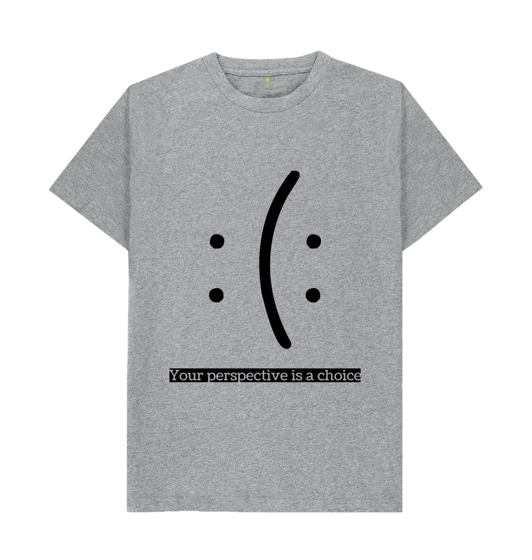 Athletic Grey Organic Cotton Mental Health Your perspecyive is a choice Men's T-shirt