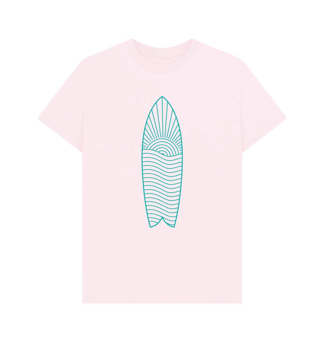 Pink Organic Cotton Surf Men's T-Shirt