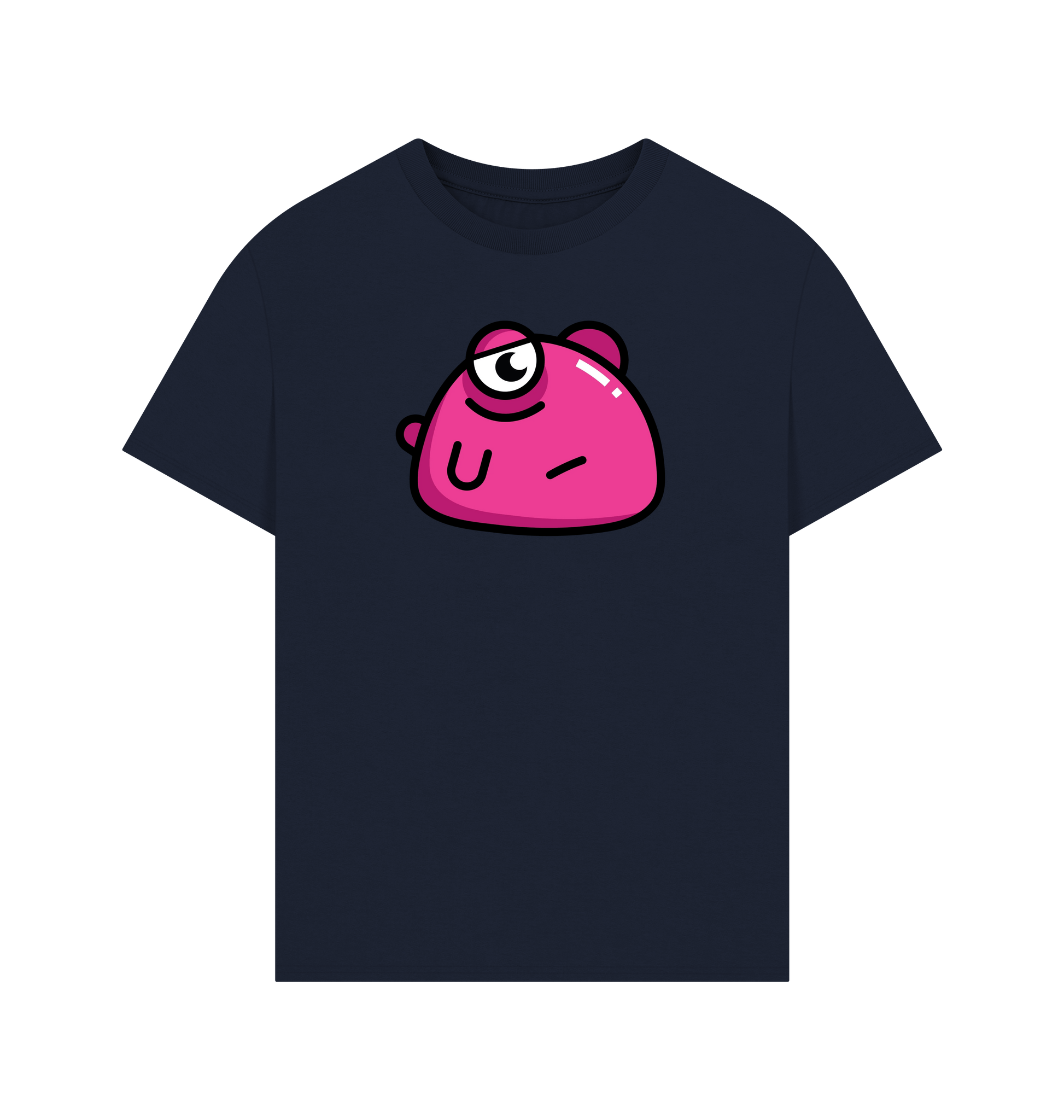 Navy Printed T-shirt Front