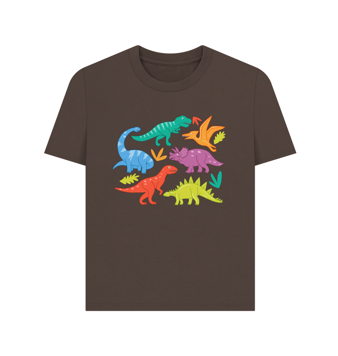 Chocolate Dinosaur Organic Cotton Women's T-Shirt