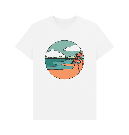 White Organic Cotton Men's Beach T-Shirt