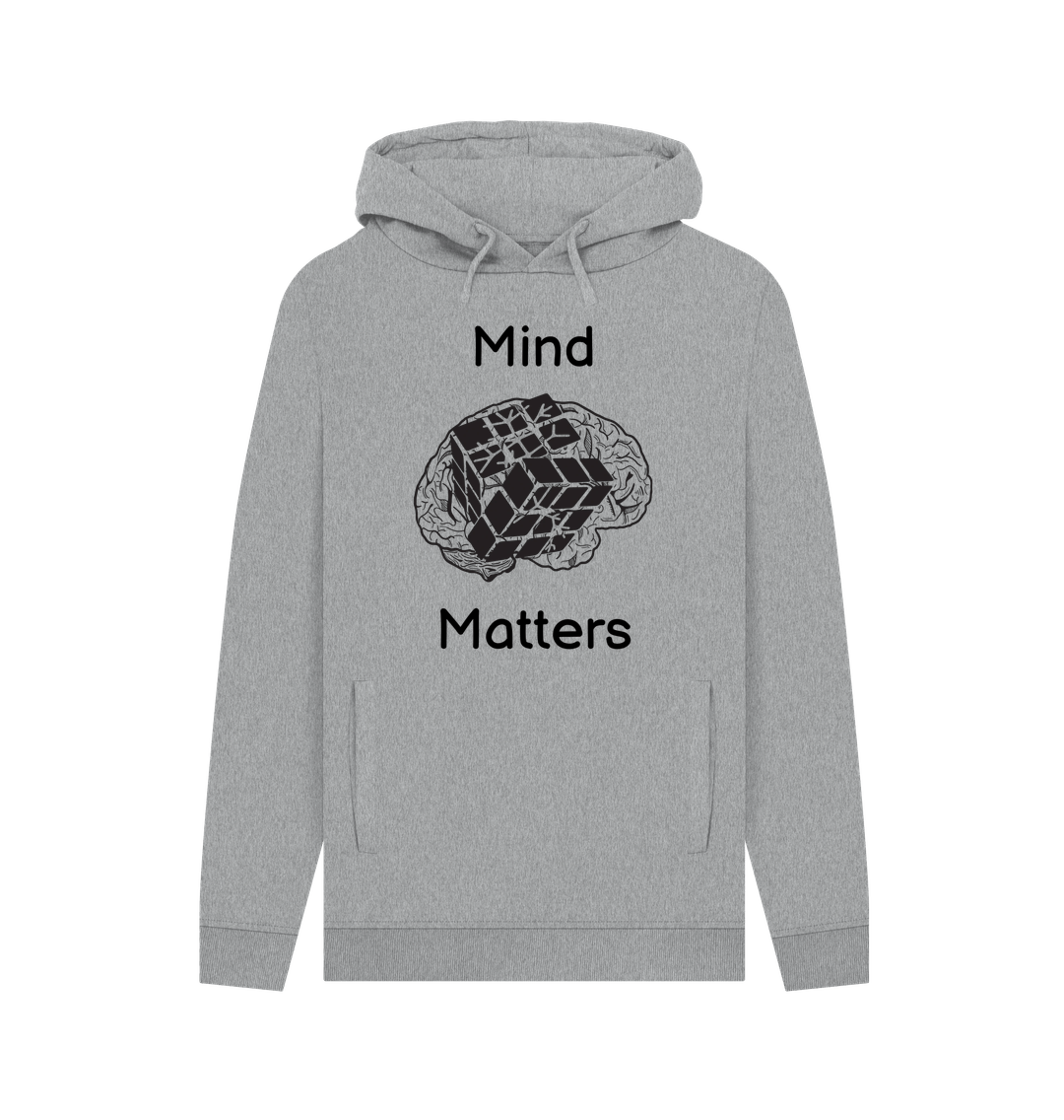 Light Heather Mind Matters Men's Mental Health Organic Cotton Pullover Hoodie