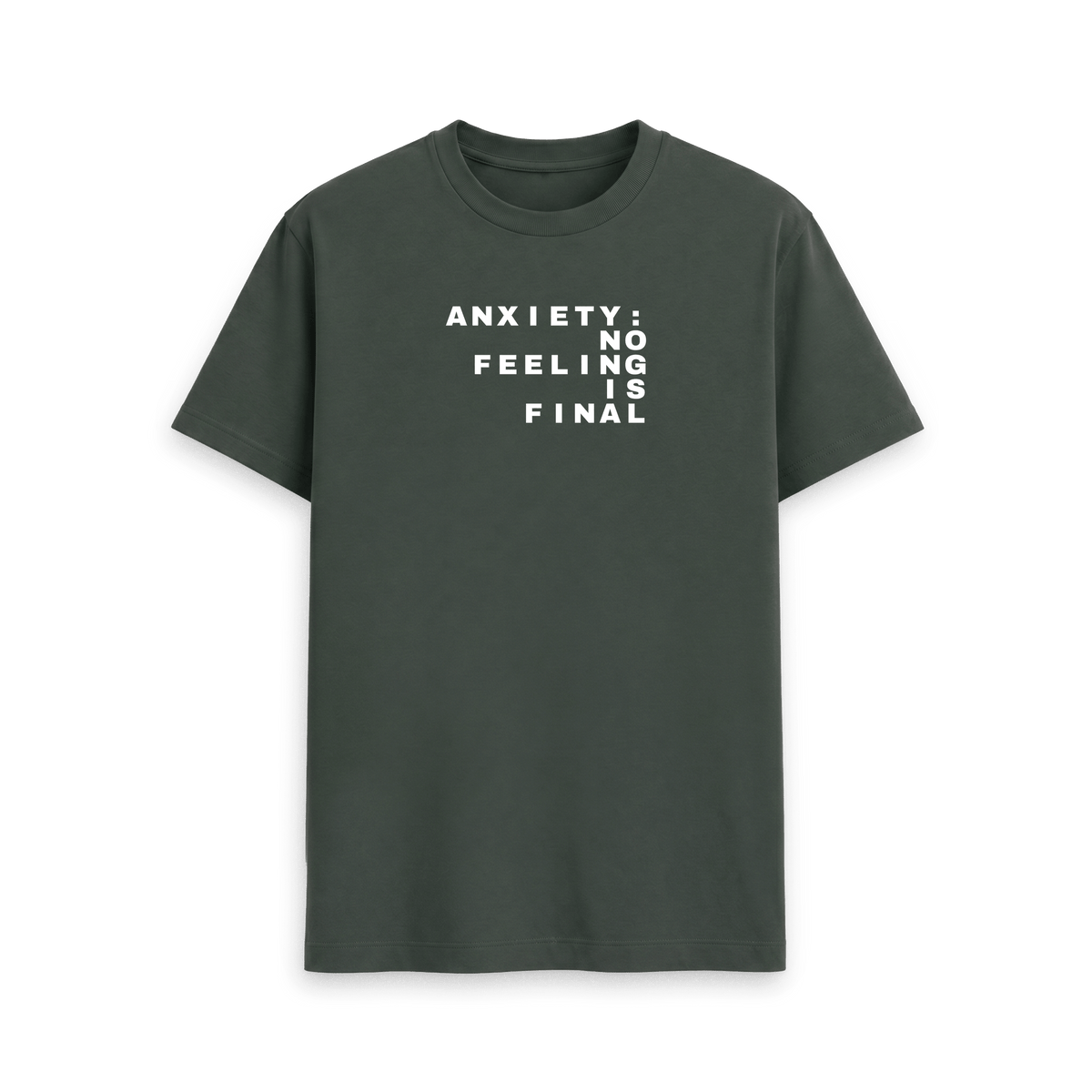 Dark Grey Printed T-shirt Front