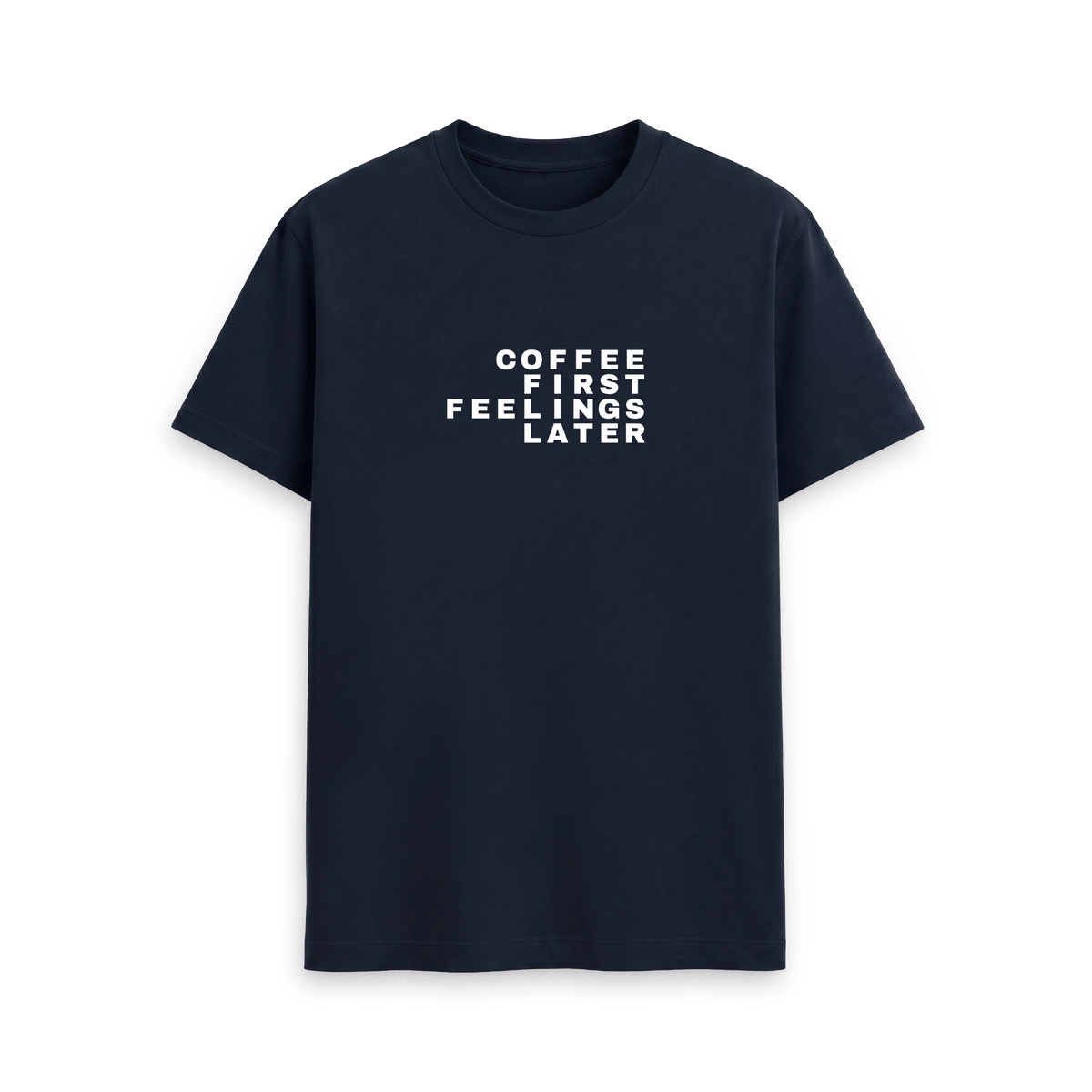 Navy Blue Printed T-shirt Front