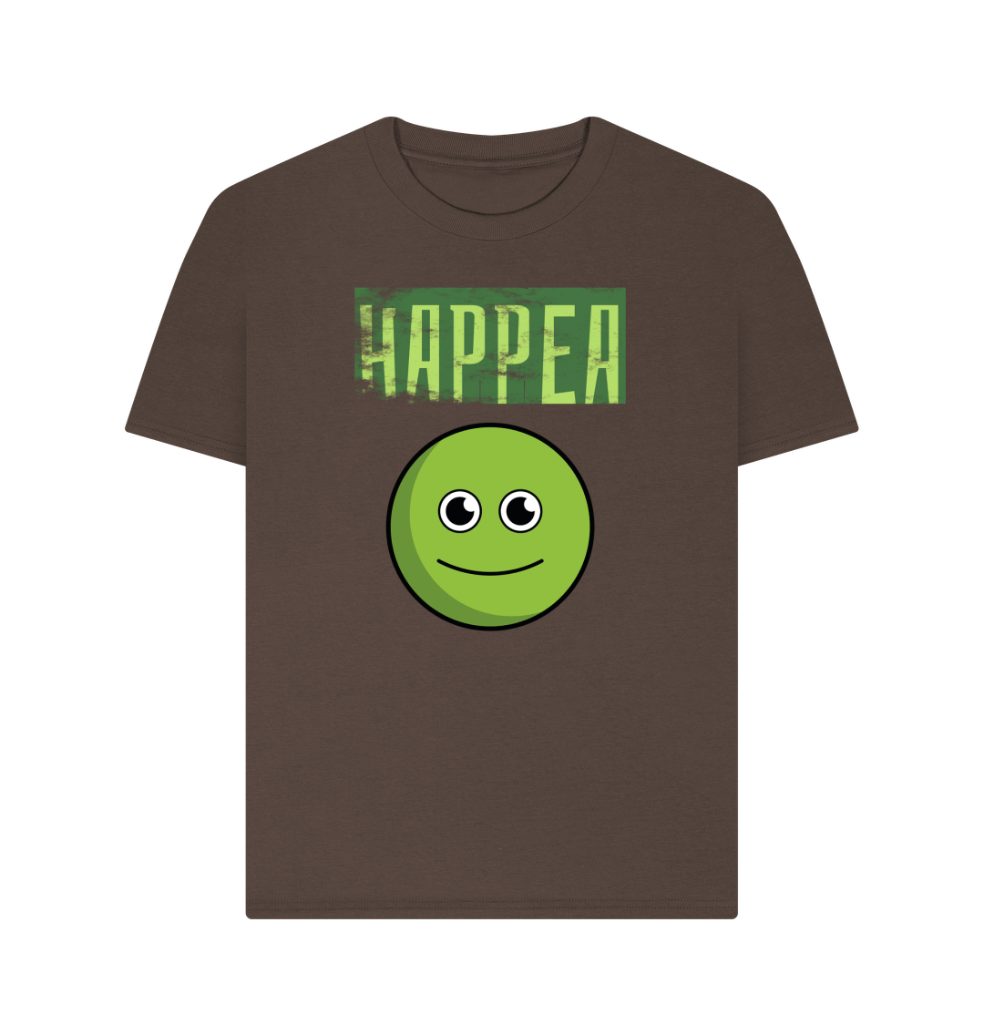 Chocolate Organic Cotton Happea Mental Health Women's T-Shirt