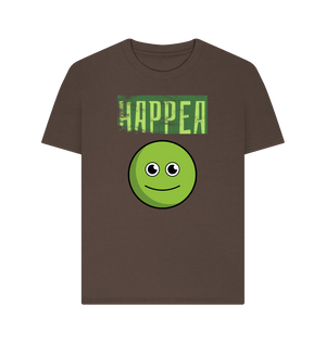 Chocolate Organic Cotton Happea Mental Health Women's T-Shirt