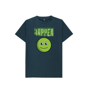 Denim Blue Organic Cotton Happea Mental Health Clothing Children's T-Shirt