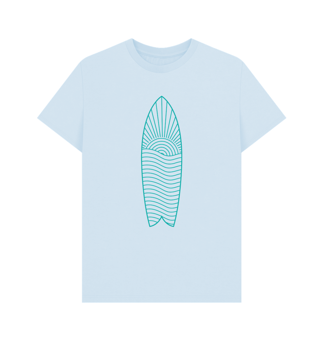 Sky Blue Organic Cotton Surf Men's T-Shirt