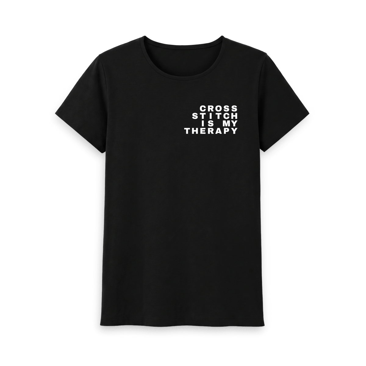 Black Printed T-shirt Front