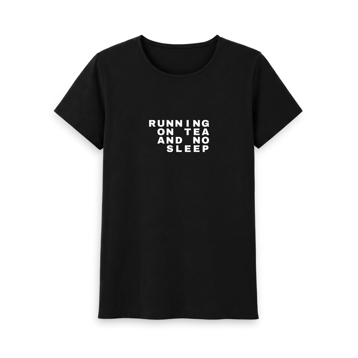 Black Printed T-shirt Front