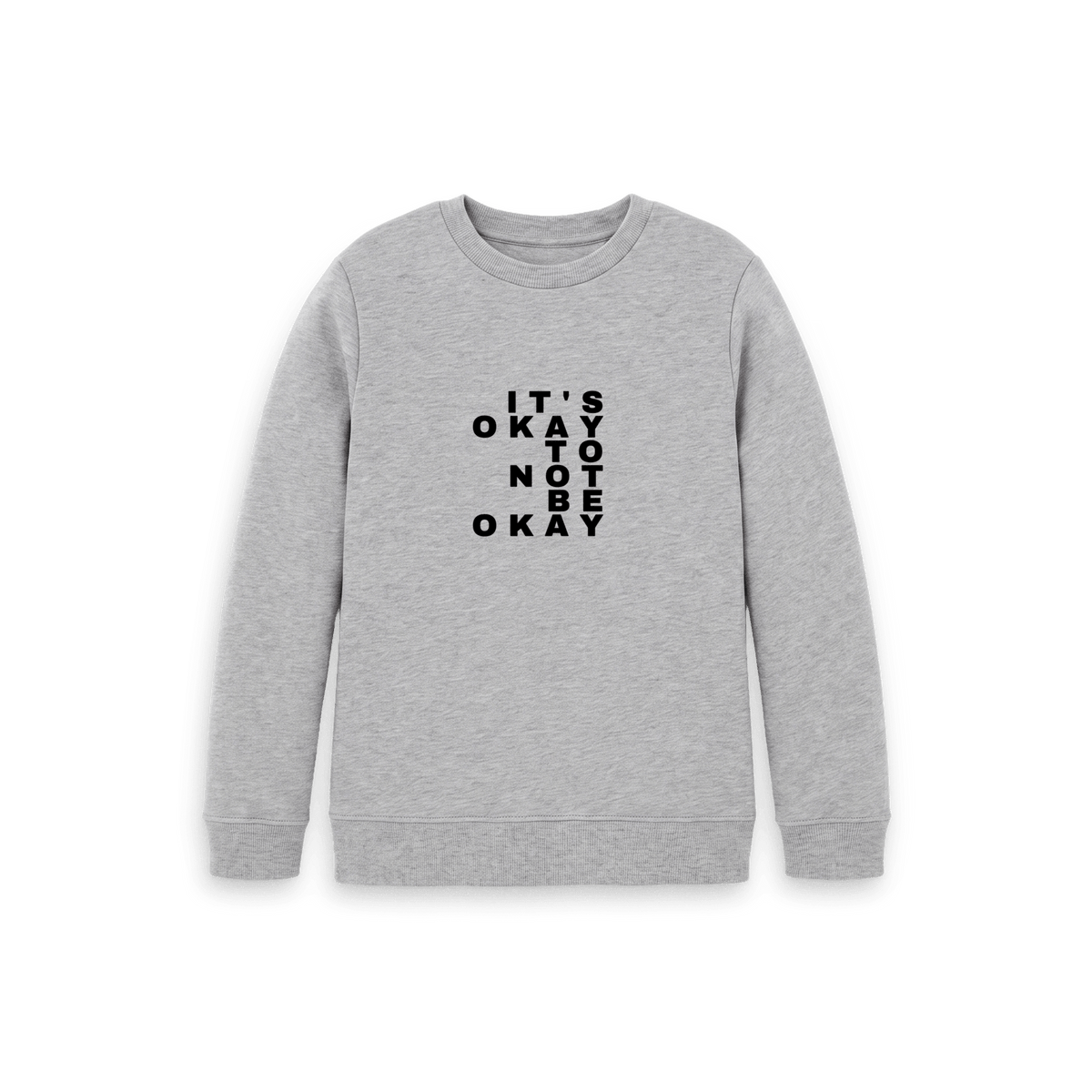 Athletic Grey Printed Kids Jumper Front