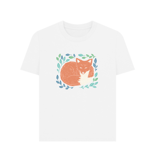 White Art Fox Organic Cotton Women's T-Shirt