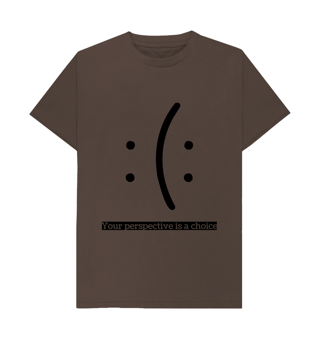 Chocolate Organic Cotton Mental Health Your perspecyive is a choice Men's T-shirt