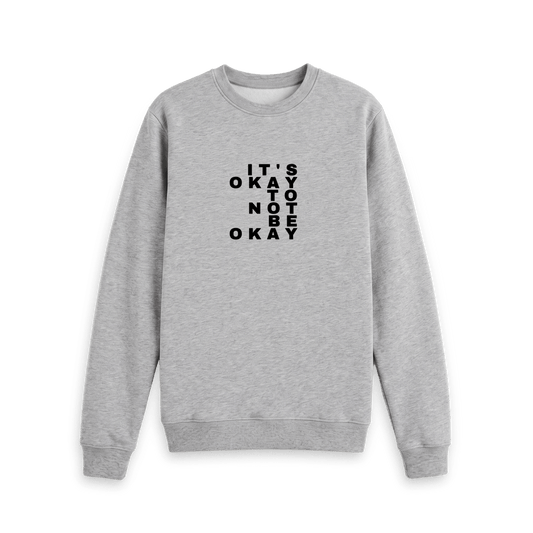 Light Heather Printed Sweater Front