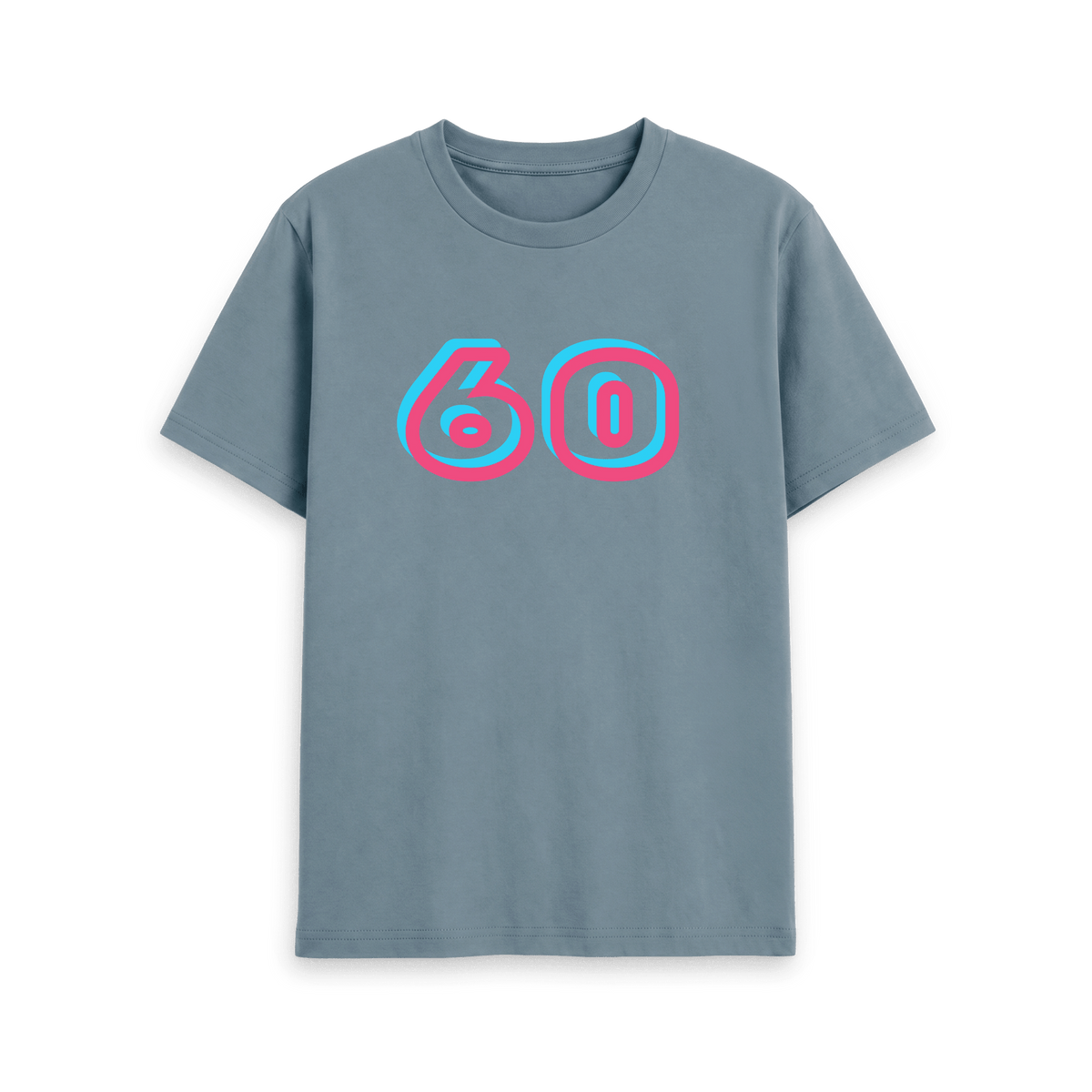Stone Blue Printed T-shirt Front