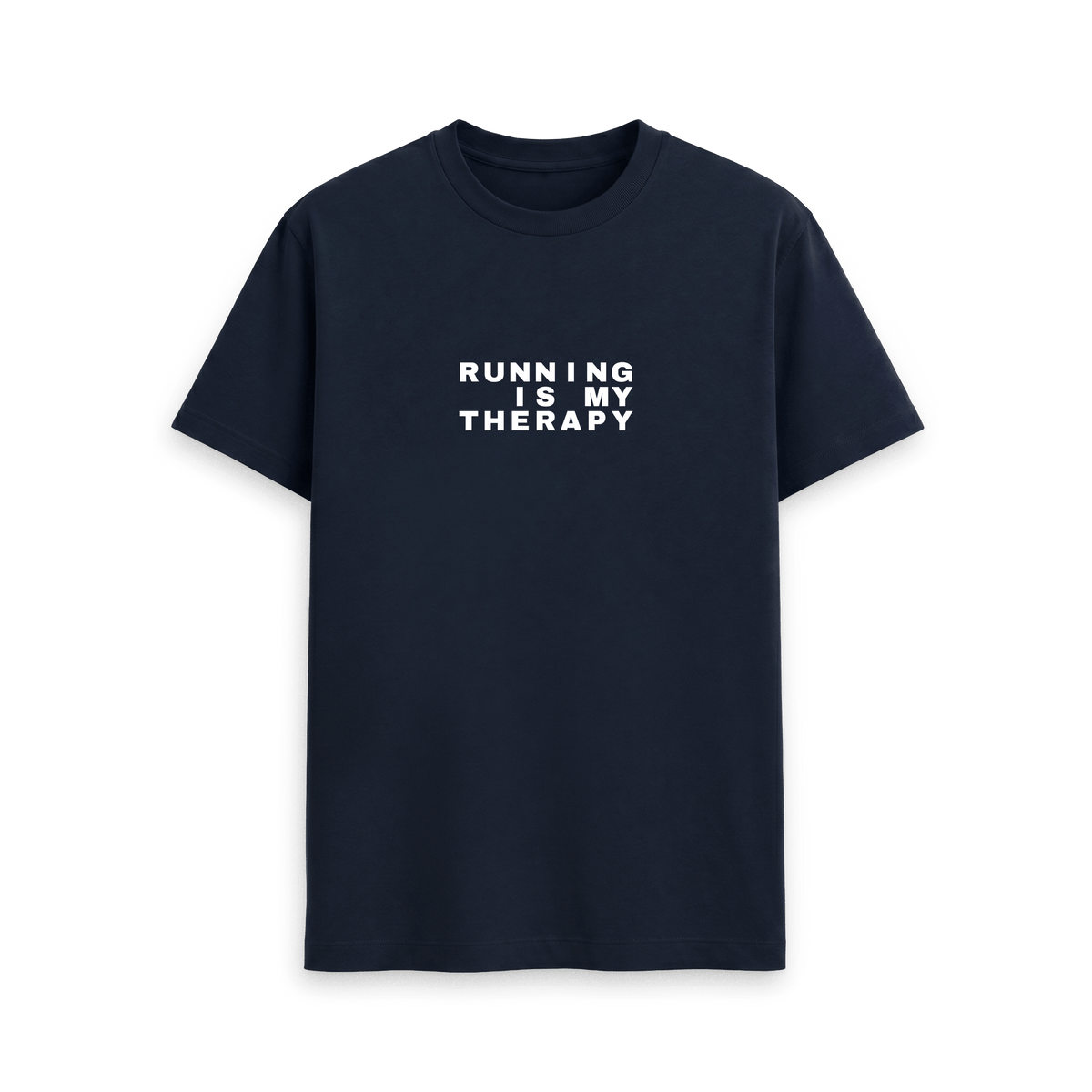 Navy Blue Printed T-shirt Front