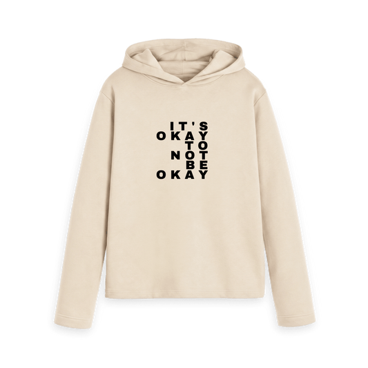 Oat Printed Hoody Front