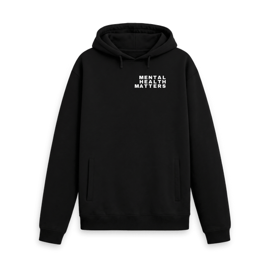 Black Printed Hoody Front