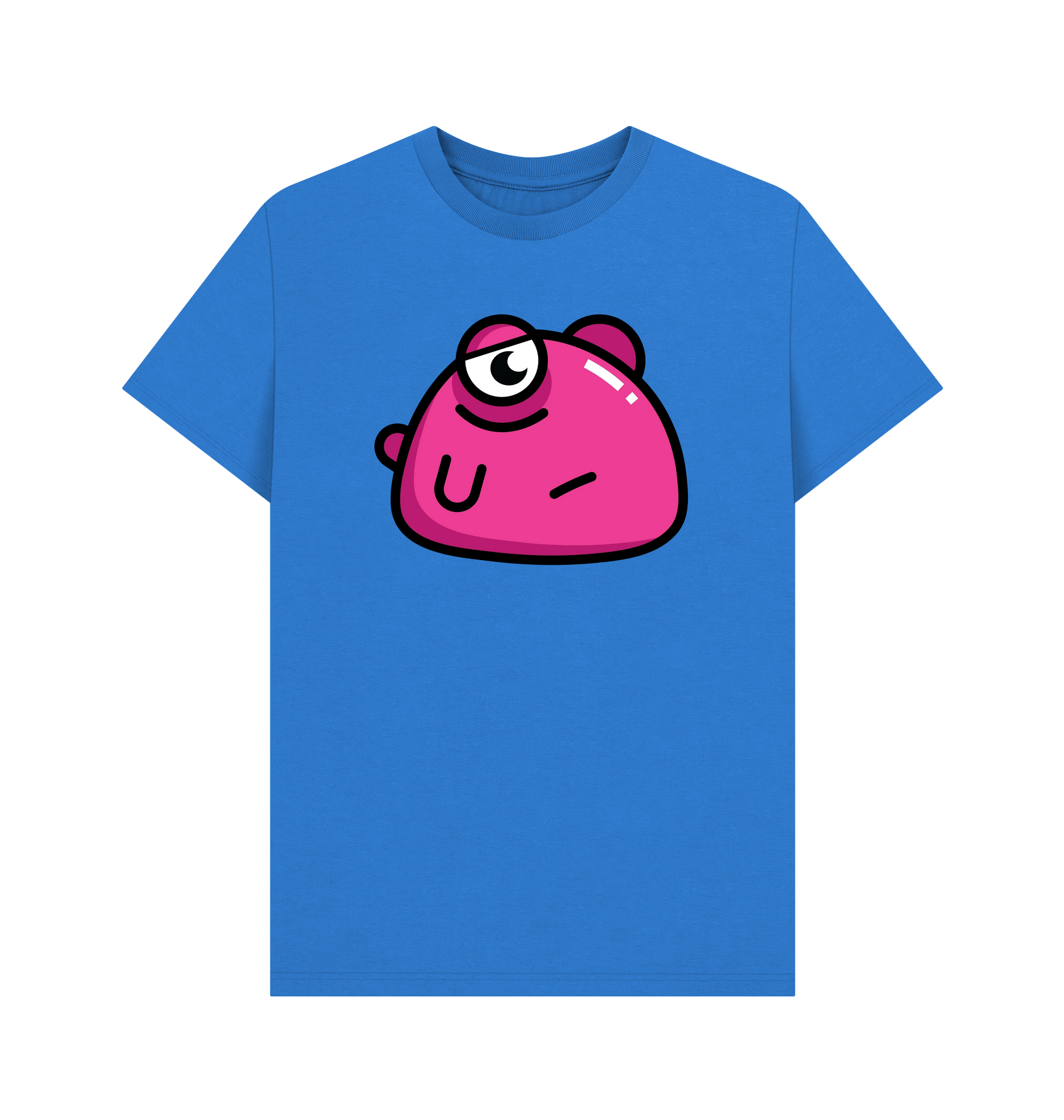 Bright Blue Printed T-shirt Front