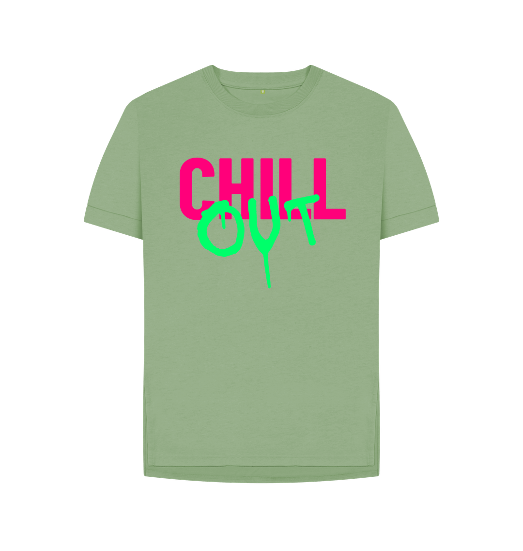 Sage Organic Cotton Woman's T-shirt Chil Out