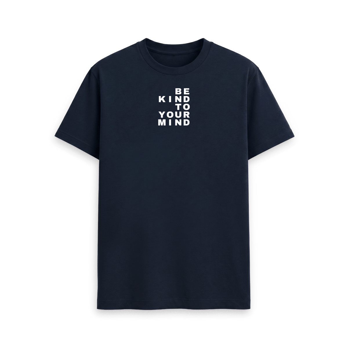 Navy Blue Printed T-shirt Front