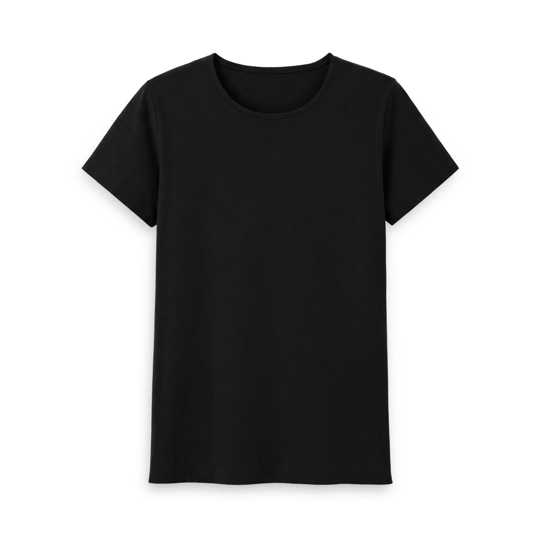 Black Printed T-shirt Front