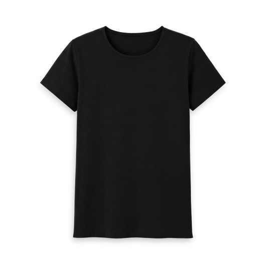 Black Printed T-shirt Front