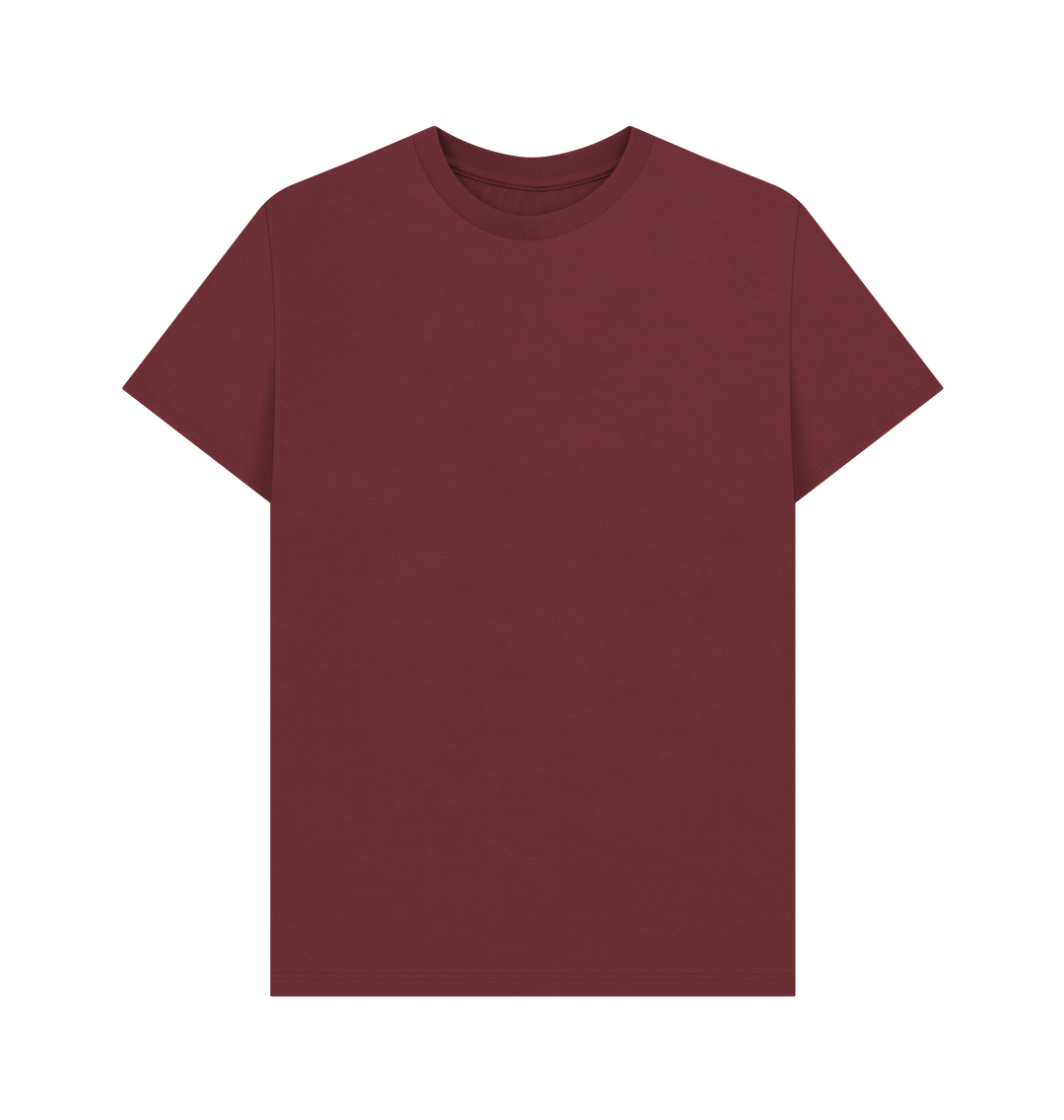 Red Wine Plain Organic Cotton Men's T-Shirt