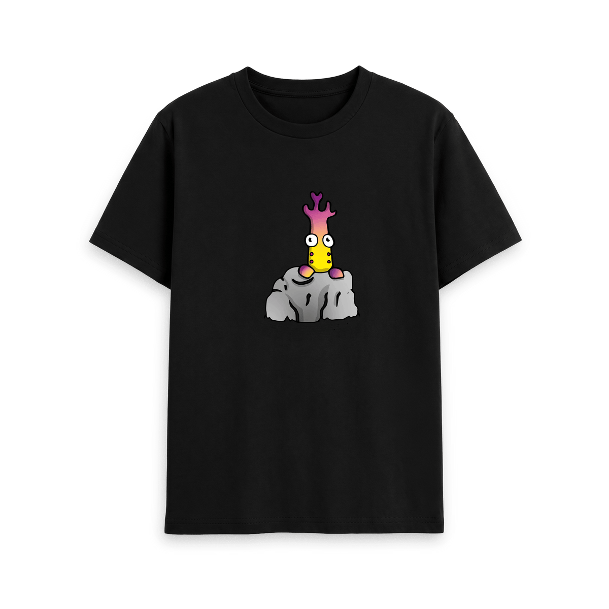 Black Printed T-shirt Front