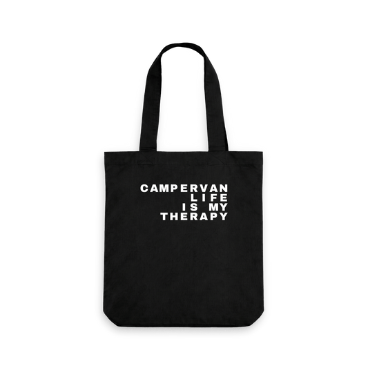 Black Printed Bag Front