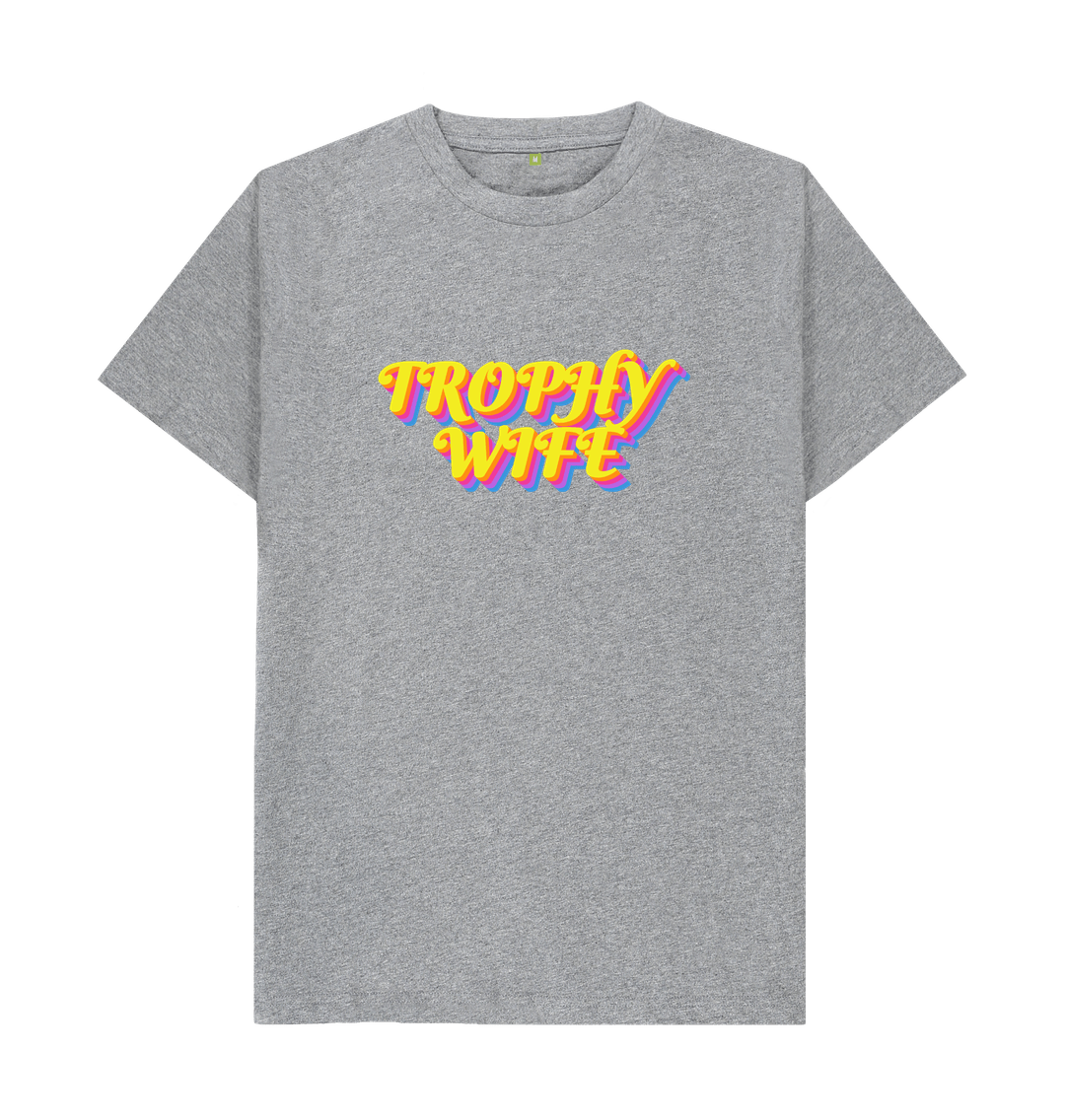 Athletic Grey Organic Cotton Woman's Trophy Wife T-Shirt