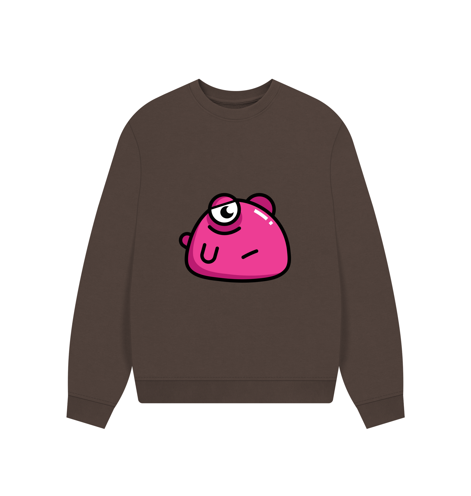 Chocolate Printed Sweater Front