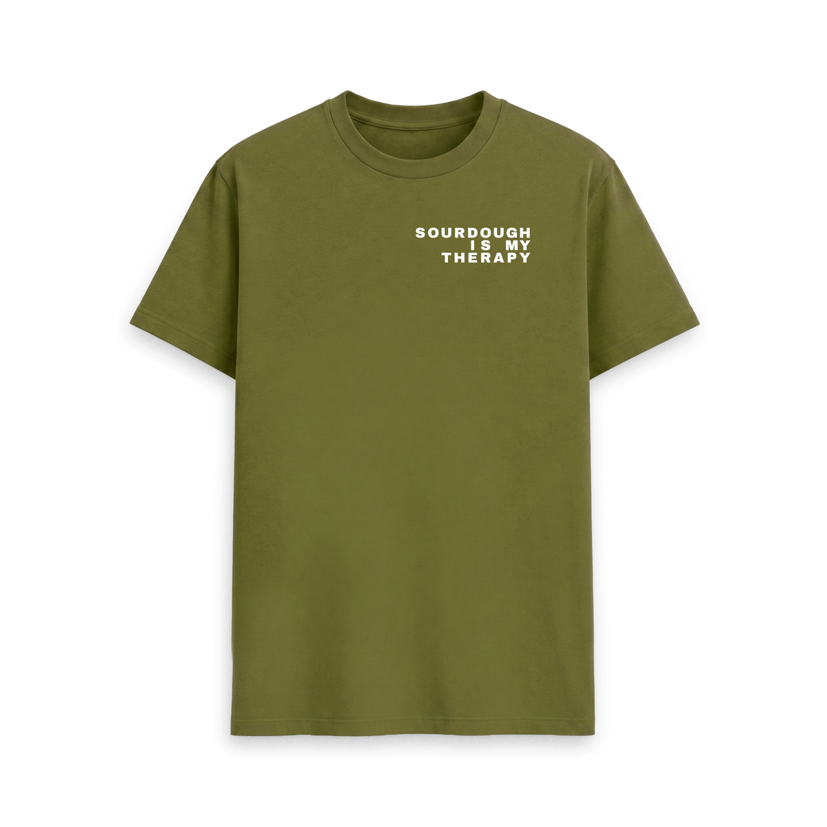 Moss Green Printed T-shirt Front
