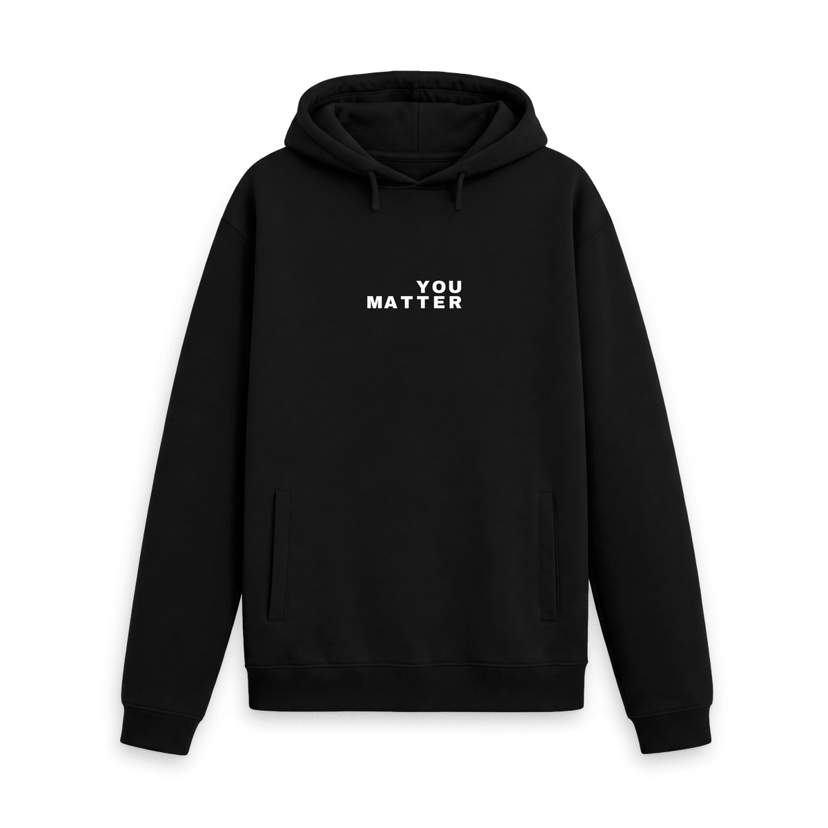 Black Printed Hoody Front