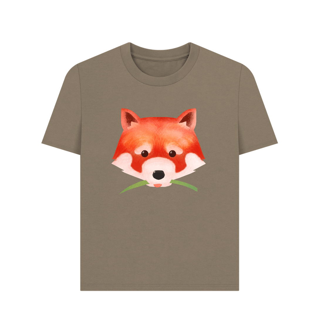 Willow Cute Fox Face Organic Cotton Women's T-Shirt