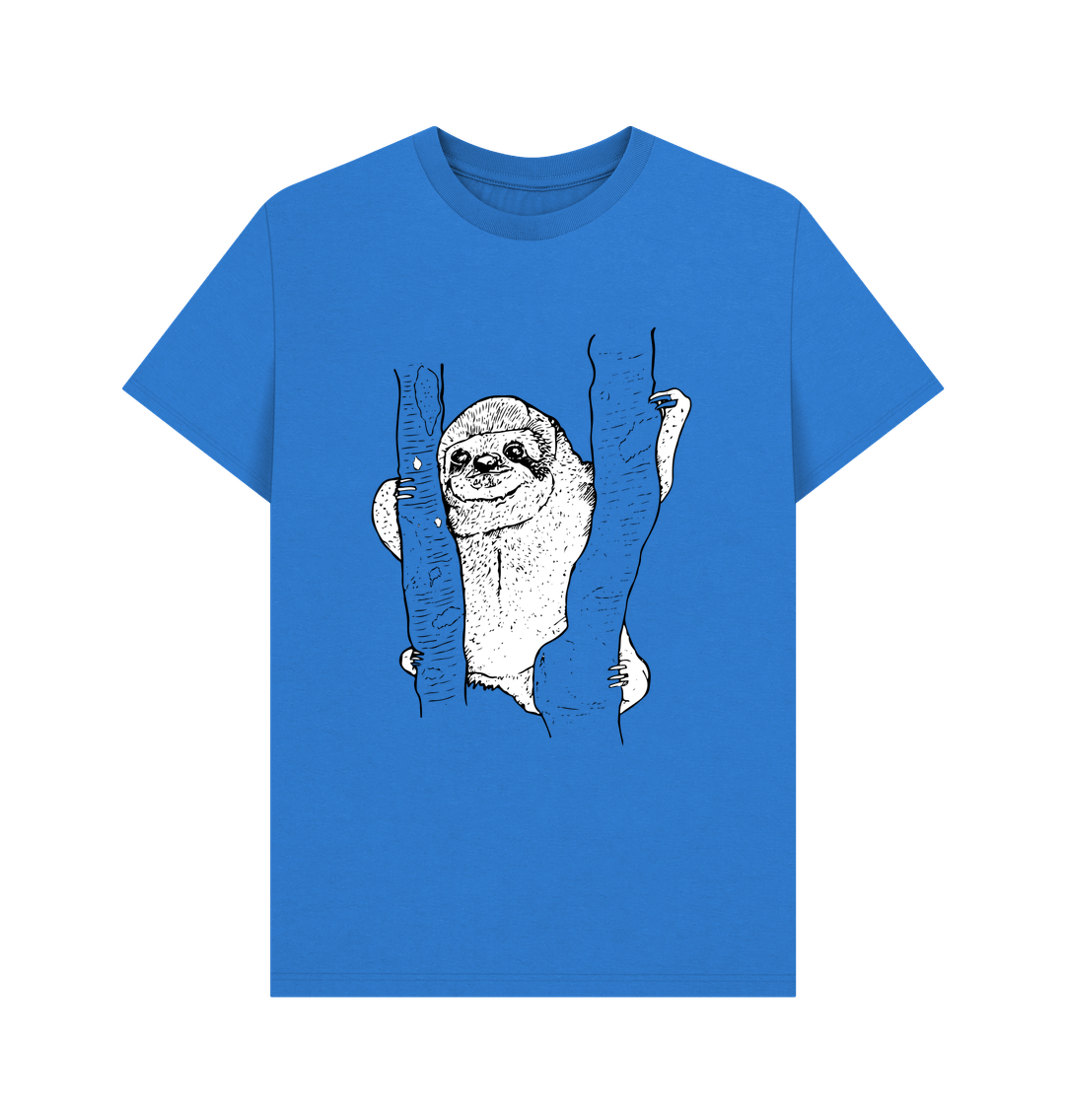 Bright Blue Sloth Men's Organic Cotton T-Shirt