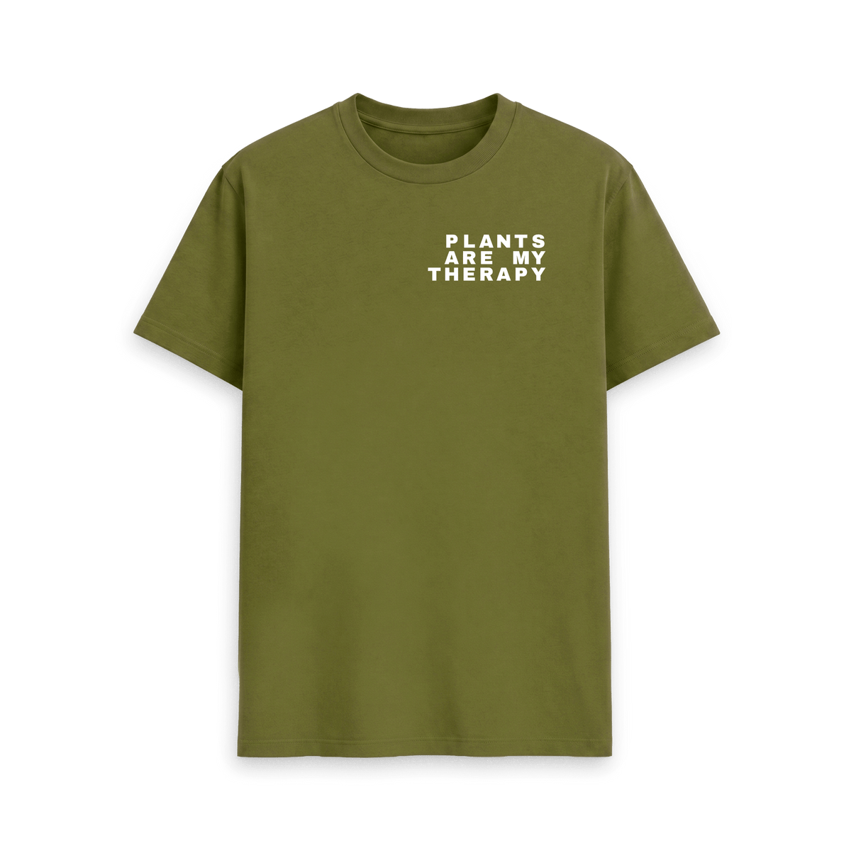 Moss Green Printed T-shirt Front