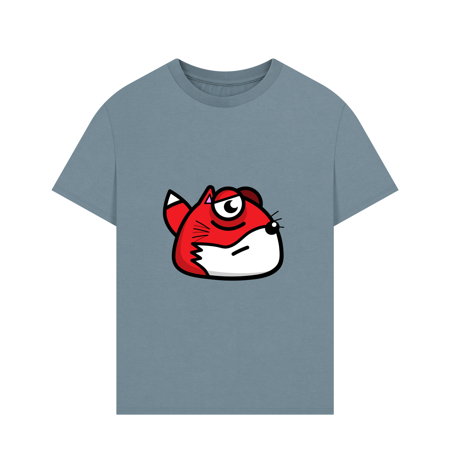 Stone Blue Printed T-shirt Front