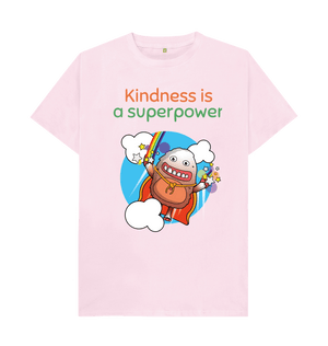 Pink Organic Cotton Kindness is a Superpower Mental Health Men's T-Shirt