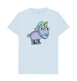 Sky Blue Unicorn Organic Cotton Men's T-shirt