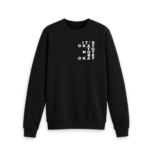 Black Printed Sweater Front