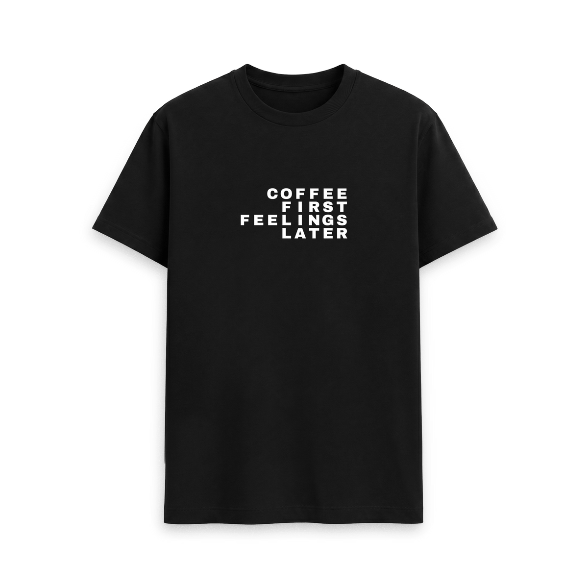 Black Printed T-shirt Front