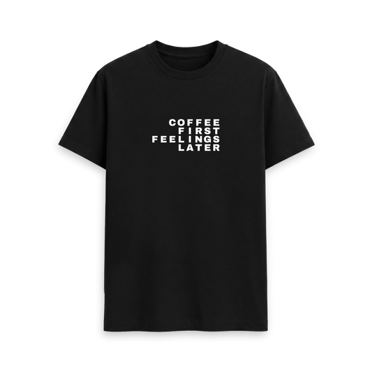 Black Printed T-shirt Front