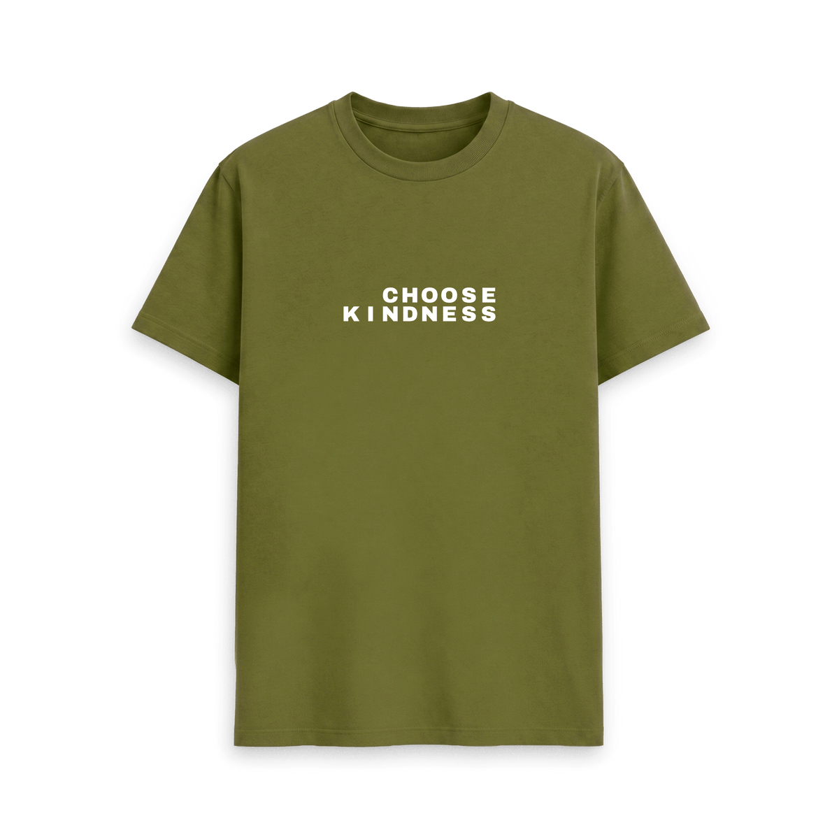 Moss Green Printed T-shirt Front