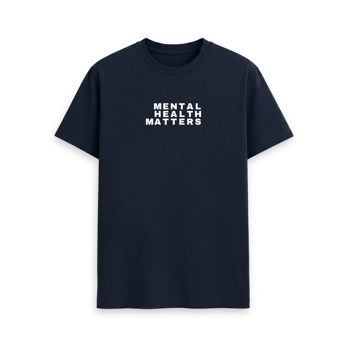 Navy Blue Printed T-shirt Front
