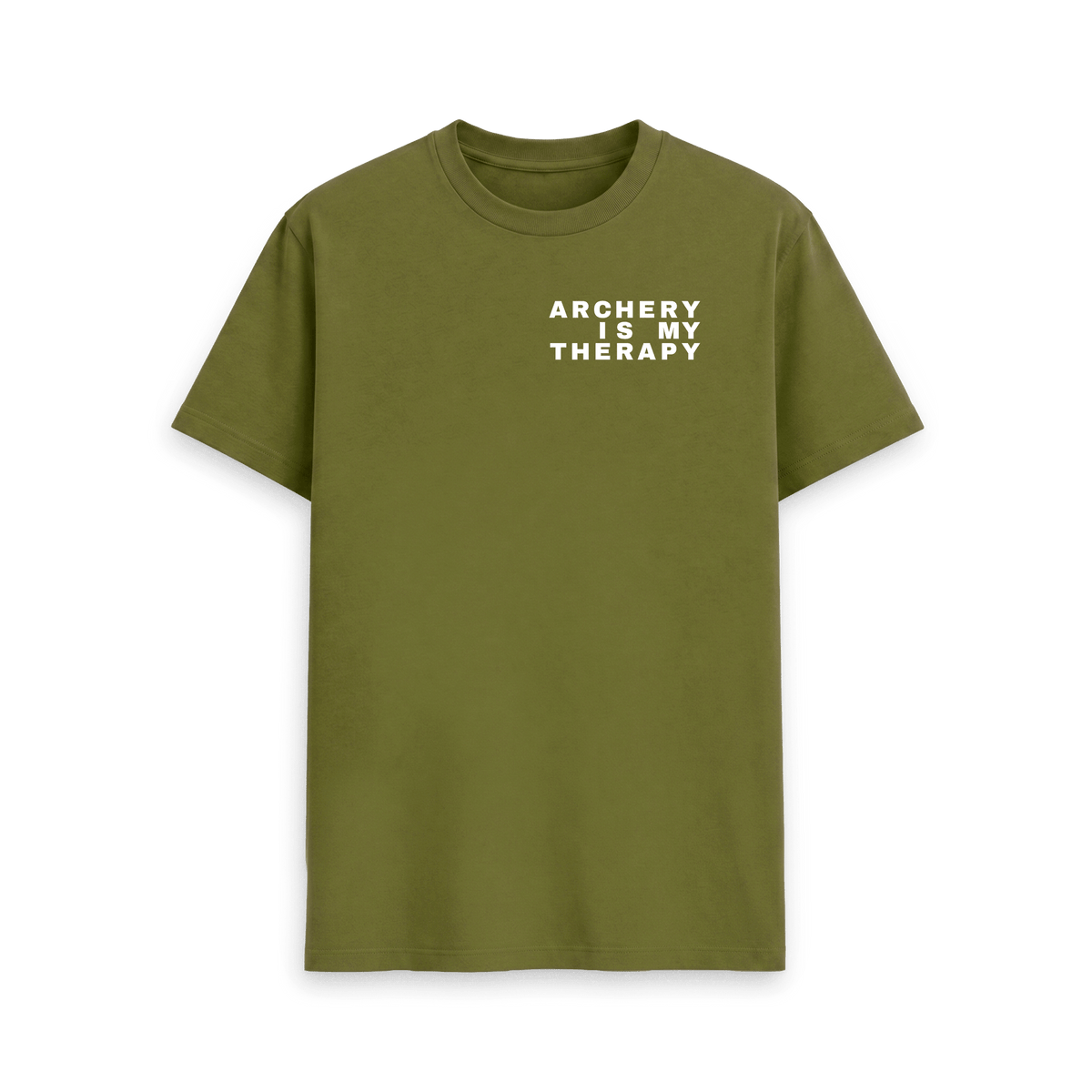 Moss Green Printed T-shirt Front