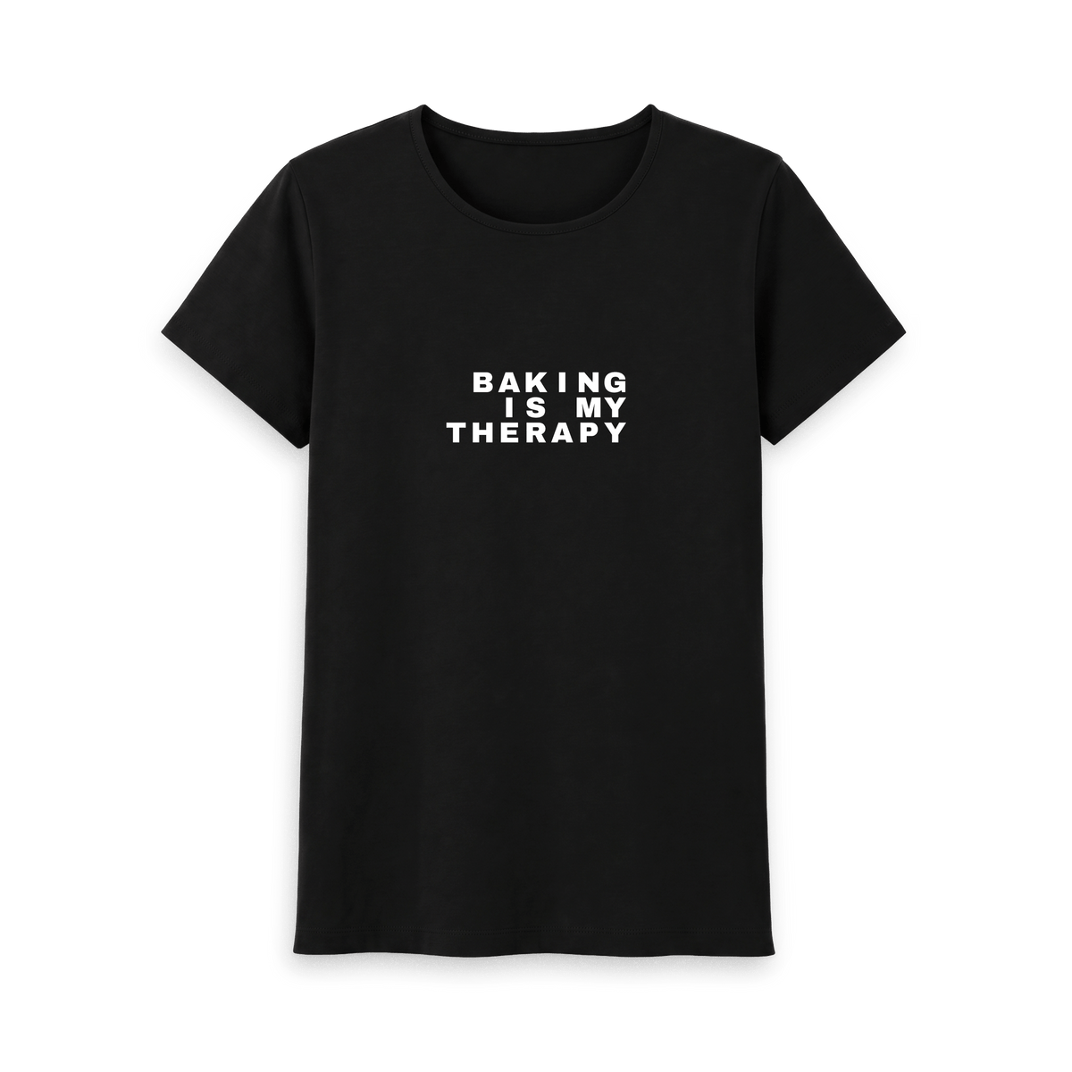 Black Printed T-shirt Front