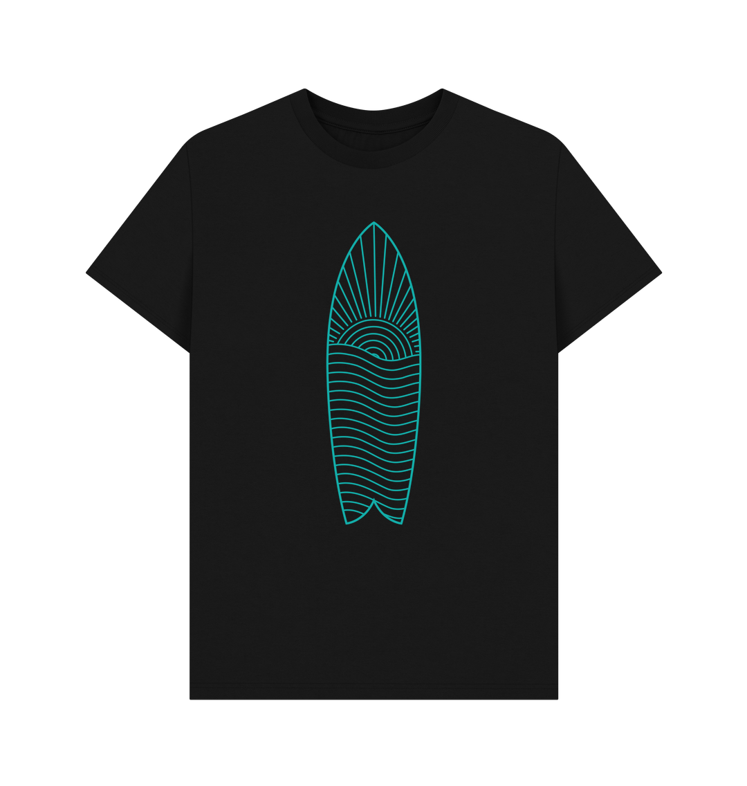 Black Organic Cotton Surf Men's T-Shirt