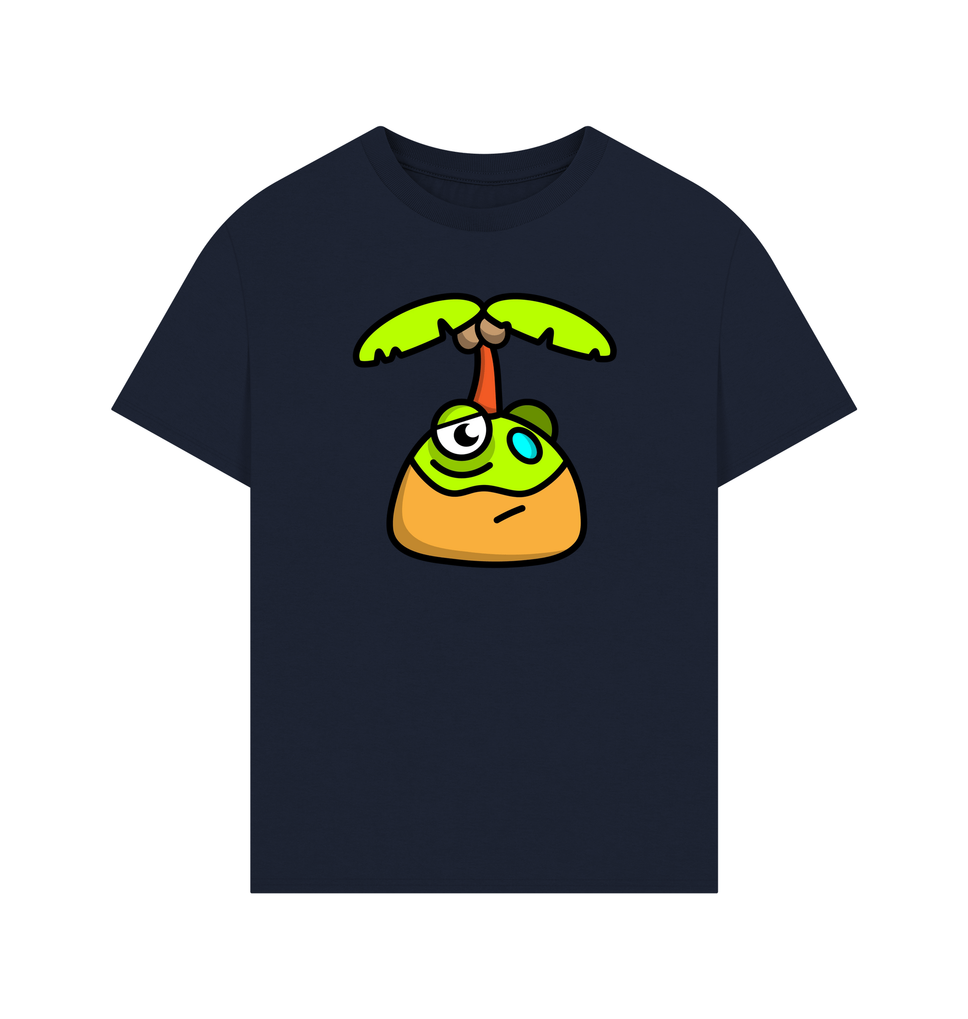 Navy Printed T-shirt Front