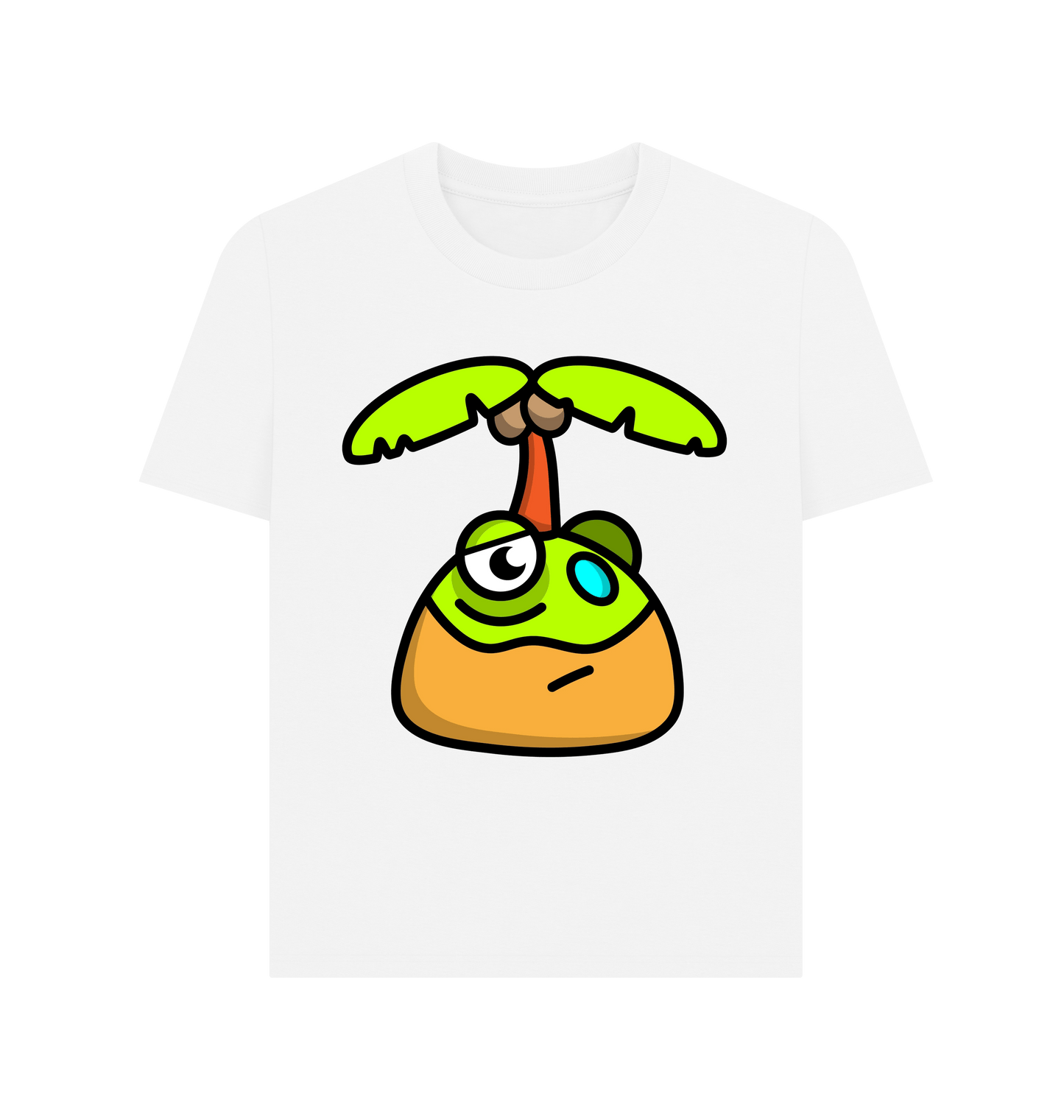 White Printed T-shirt Front